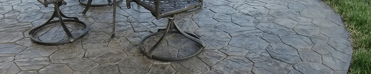 Garden relaxation area with professionally installed stone flooring in Austin TX
